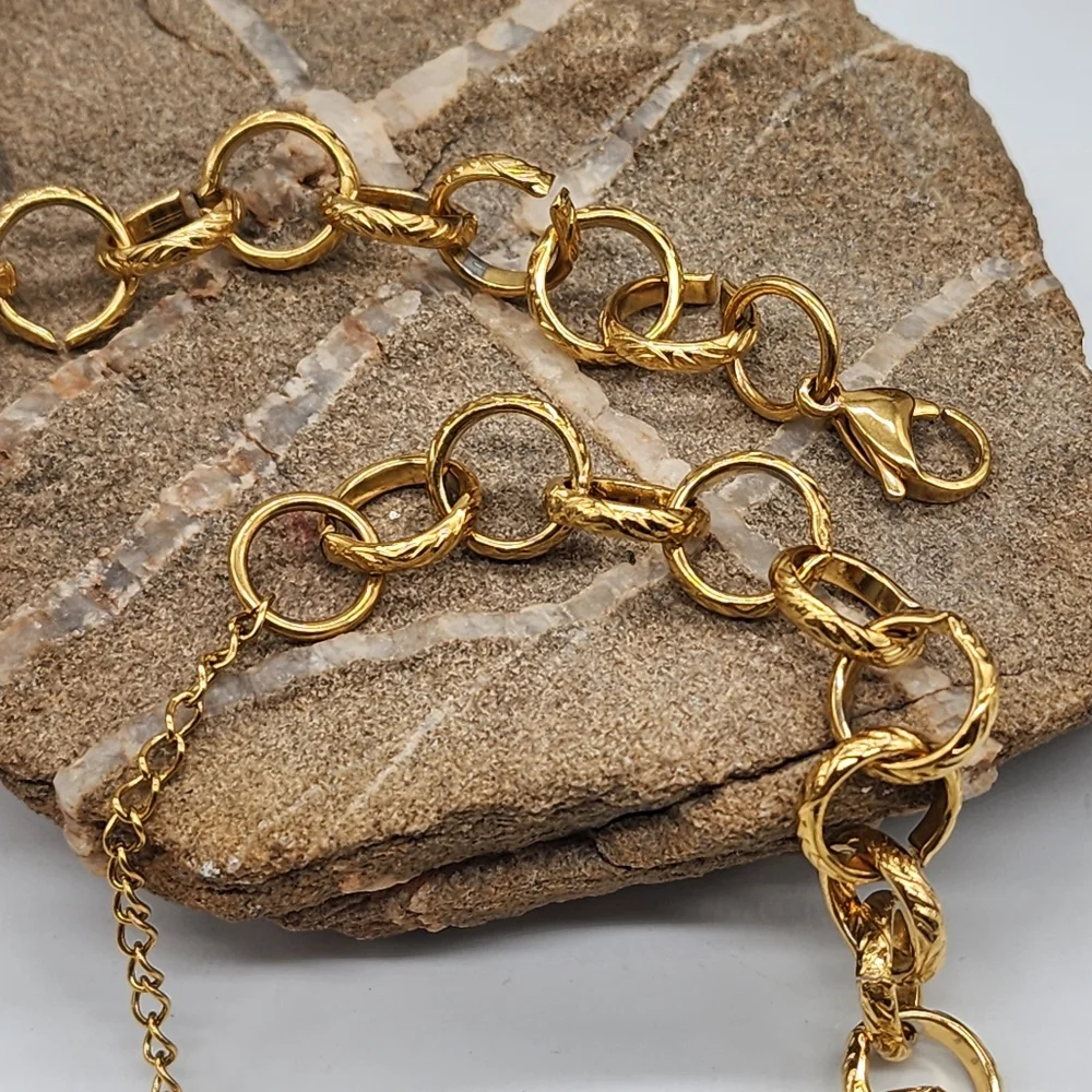 Cult Gaia Genuine Pearls 14K Gold plated Necklace Real Raw Coin Pearls